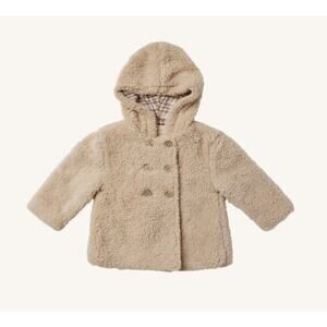 Rylee + Cru Putty Sherling Coat MSRP $79  | Tan | 4-5 Years